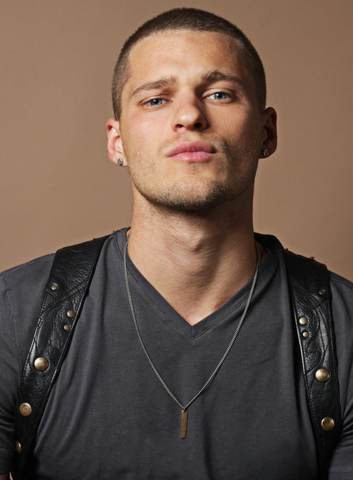 Bronze tag & Oxidized sterling silver men's curb chain necklace Jewelry We Are All Smith