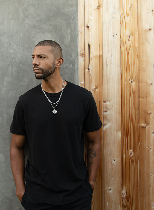 Necklace Set: Silver Rope Chain and St. Christopher Necklace Necklaces WE ARE ALL SMITH: Men's Jewelry & Clothing.