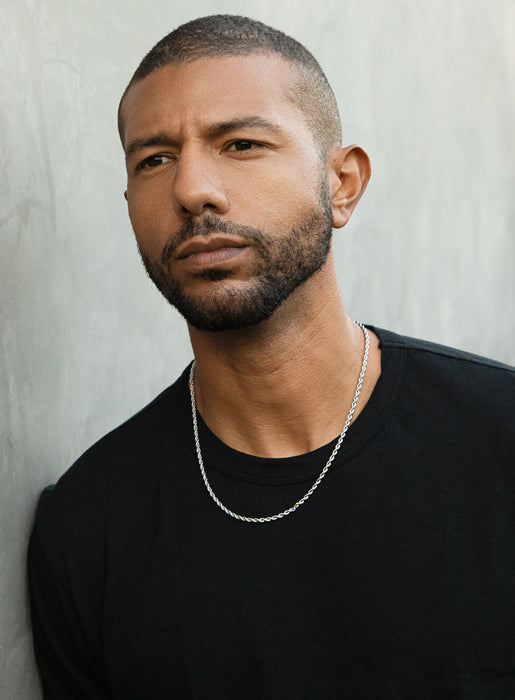 Necklace Set: Silver Rope Chain and St. Christopher Necklace Necklaces WE ARE ALL SMITH: Men's Jewelry & Clothing.