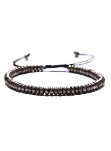 White Brass rondelle Bead Bracelet Bracelets WE ARE ALL SMITH: Men's Jewelry & Clothing.