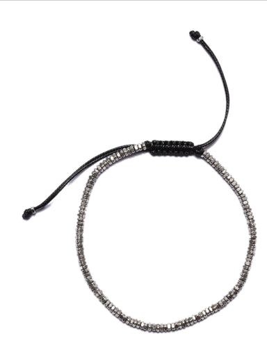 Mini Beads White Brass Bead Bracelet Bracelets WE ARE ALL SMITH: Men's Jewelry & Clothing.