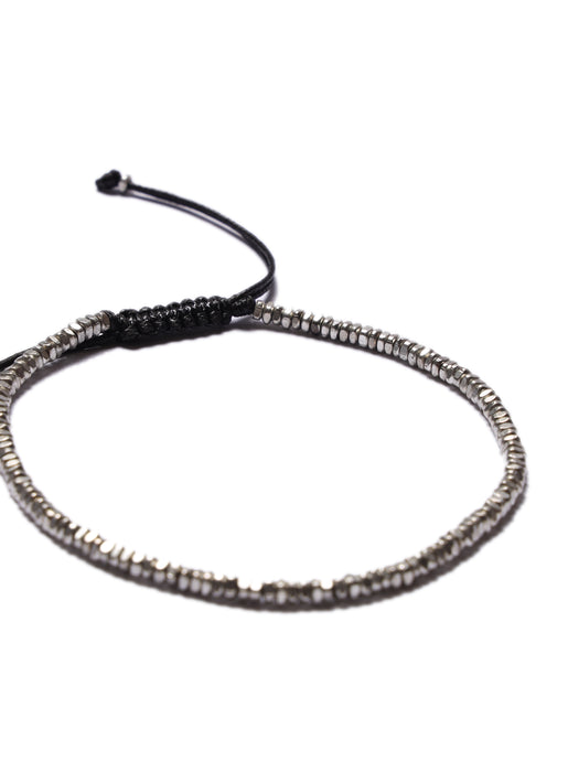 Mini Beads White Brass Bead Bracelet Bracelets WE ARE ALL SMITH: Men's Jewelry & Clothing.   