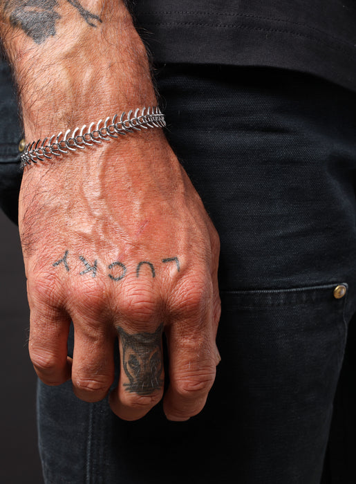 Waterproof Stainless Steel Spine Chain Bracelet Bracelets WE ARE ALL SMITH: Men's Jewelry & Clothing.