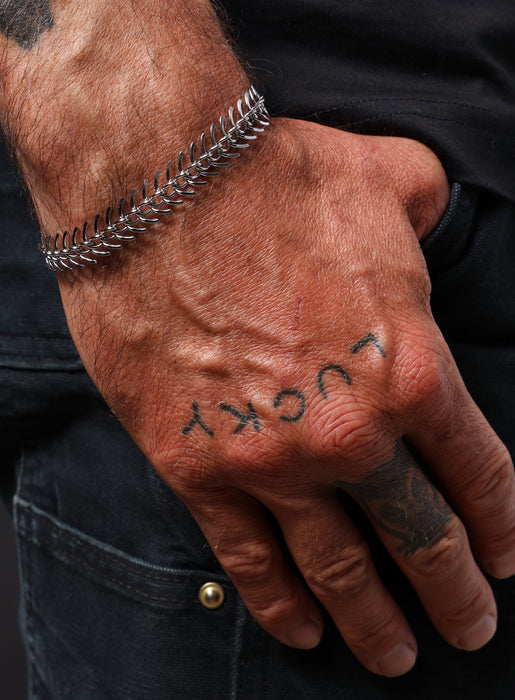Waterproof Stainless Steel Spine Chain Bracelet Bracelets WE ARE ALL SMITH: Men's Jewelry & Clothing.