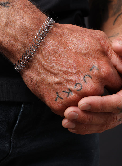 Waterproof Stainless Steel Spine Chain Bracelet Bracelets WE ARE ALL SMITH: Men's Jewelry & Clothing.