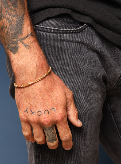 14k Gold Filled Venetian Round Box Chain Bracelet Bracelets WE ARE ALL SMITH: Men's Jewelry & Clothing.