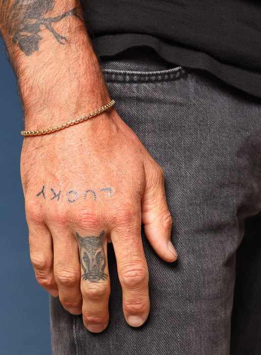 14k Gold Filled Venetian Round Box Chain Bracelet Bracelets WE ARE ALL SMITH: Men's Jewelry & Clothing.