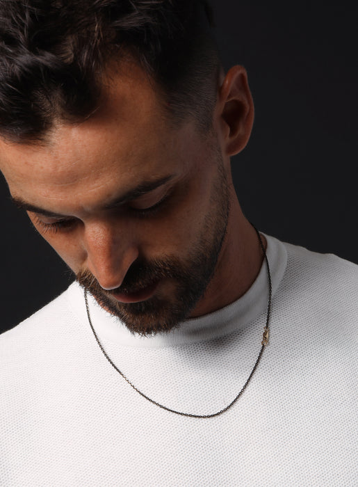 "Chocolate" Vermeil Gold Cable Chain Necklace for Men Jewelry WE ARE ALL SMITH: Men's Jewelry & Clothing.