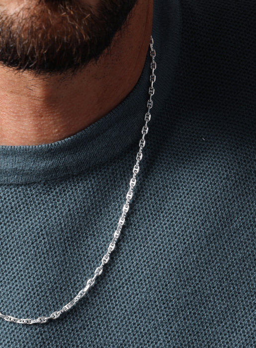 925 Sterling Silver Mini Anchor Chain Necklace for Men Jewelry WE ARE ALL SMITH: Men's Jewelry & Clothing.   