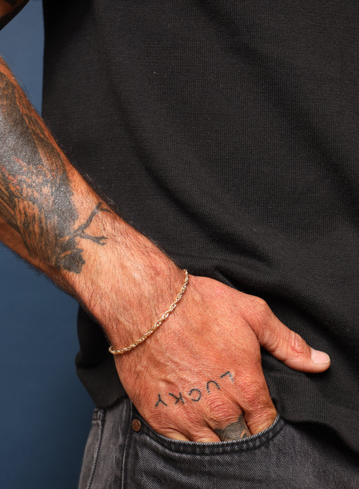 14k Gold Filled Rope Chain Bracelet Bracelets WE ARE ALL SMITH: Men's Jewelry & Clothing.