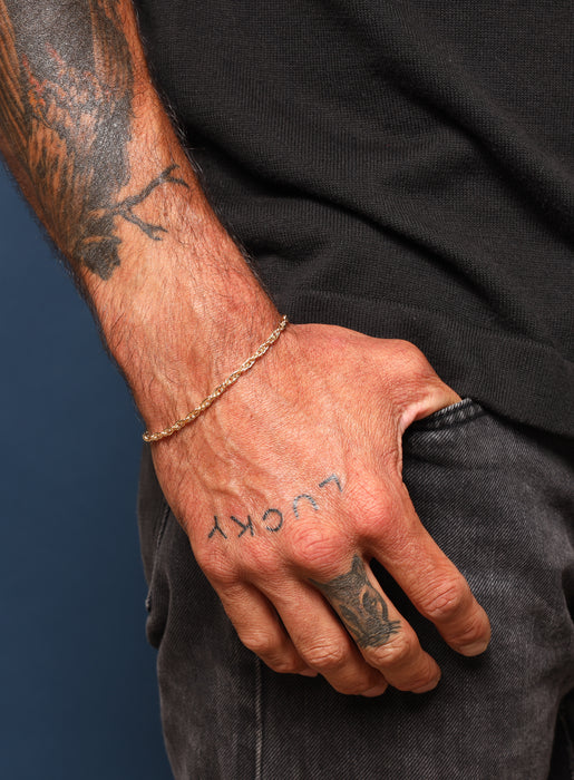 14k Gold Filled Rope Chain Bracelet Bracelets WE ARE ALL SMITH: Men's Jewelry & Clothing.