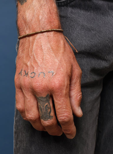 Mini Beads Brass Bead Bracelet Bracelets WE ARE ALL SMITH: Men's Jewelry & Clothing.