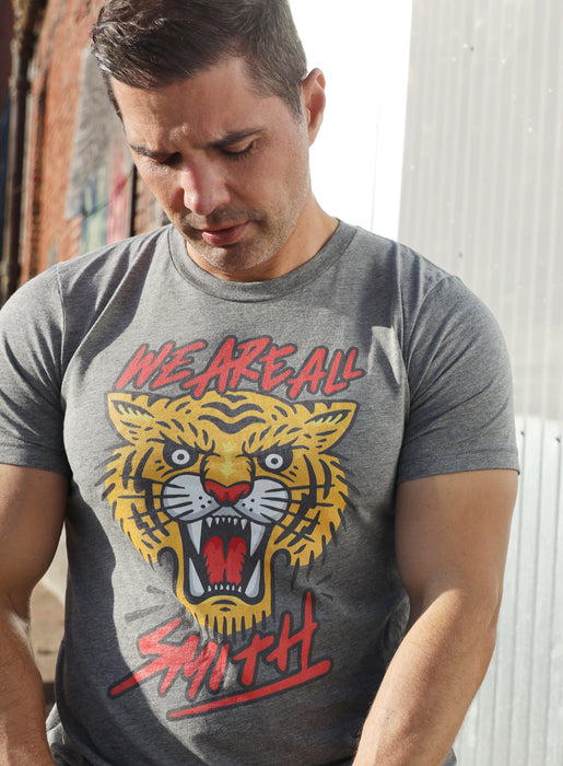 We Are All Smith Tiger Gray Short sleeve t-shirt  WE ARE ALL SMITH: Men's Jewelry & Clothing.   