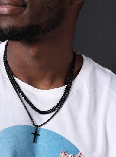 7mm Cuban and Rope Chain Cross Pendant | Mix and Match Combo | Make your own Set Necklace Sets WE ARE ALL SMITH: Men's Jewelry & Clothing.