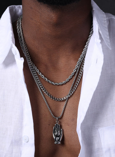 Rope, Cuban and Buddha Pendant Chain | Mix and Match Combo | Make your own Set Necklace Sets WE ARE ALL SMITH: Men's Jewelry & Clothing.   