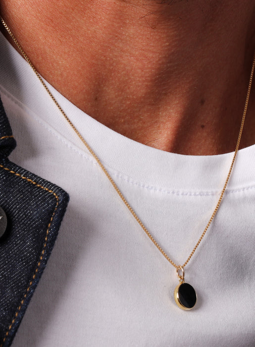 Black Onyx Gemstone Necklace Necklaces WE ARE ALL SMITH: Men's Jewelry & Clothing.