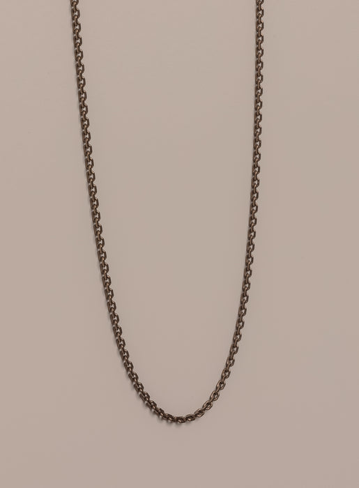 "Chocolate" Vermeil Gold Cable Chain Necklace for Men Jewelry WE ARE ALL SMITH: Men's Jewelry & Clothing.   