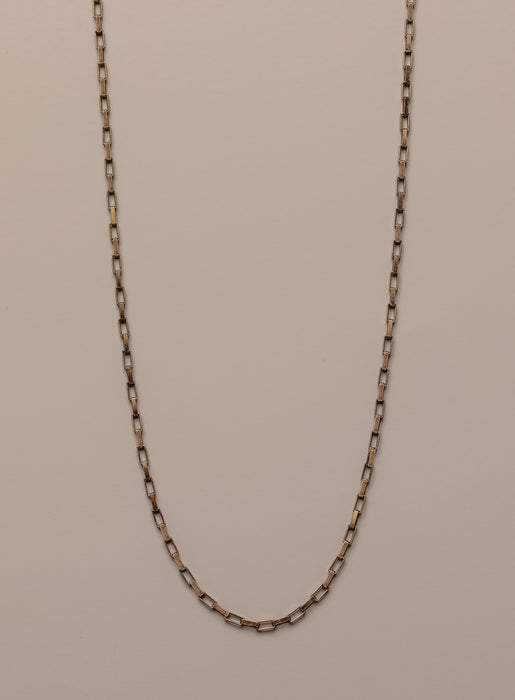 Elongated Cable "Chocolate" Vermeil Gold Chain Necklace for Men Jewelry WE ARE ALL SMITH: Men's Jewelry & Clothing.   