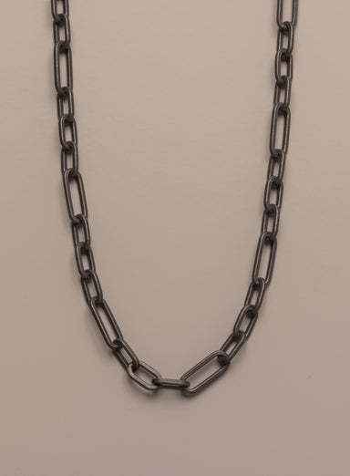 925 Titanium Coated Sterling Silver Figaro Inspired Chain Necklace for Men  WE ARE ALL SMITH: Men's Jewelry & Clothing.   