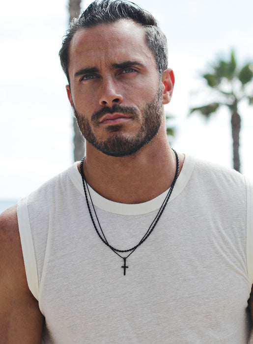 Stainless steel black rope chain necklace for men Necklaces WE ARE ALL SMITH