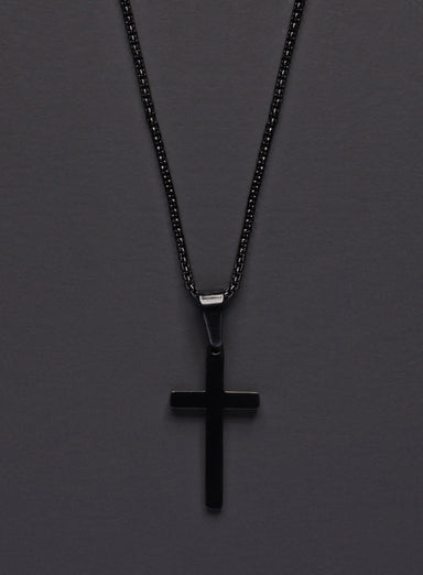 MEDIUM BLACK CROSS NECKLACE FOR MEN Jewelry We Are All Smith