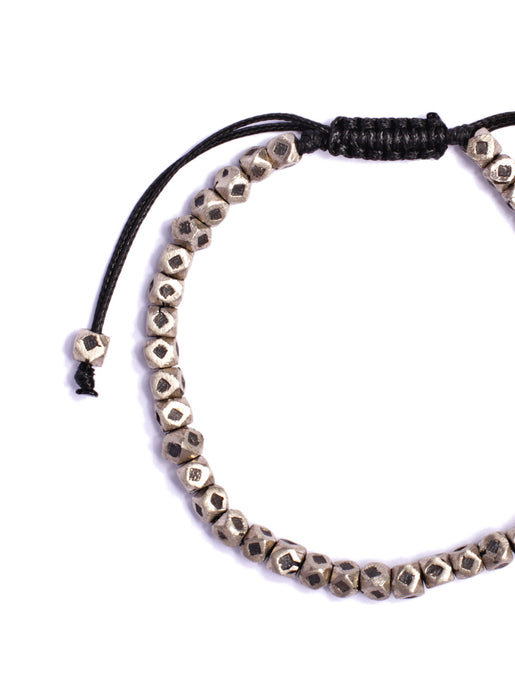 Small Geometric Silver Beaded Men's Bracelet Bracelets We Are All Smith