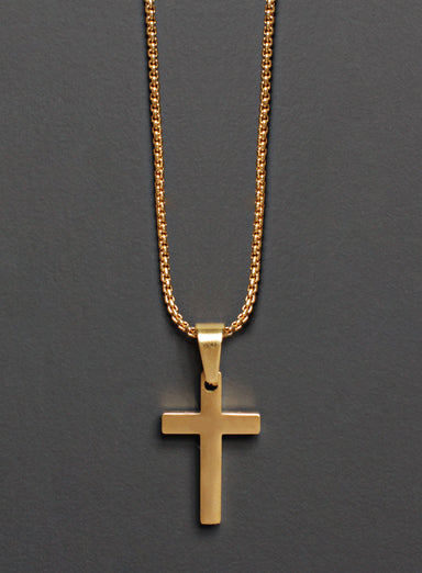 MEDIUM GOLD CROSS NECKLACE FOR MEN Jewelry We Are All Smith