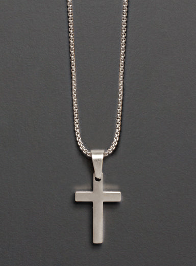 MEDIUM STAINLESS STEEL CROSS NECKLACE FOR MEN Jewelry We Are All Smith