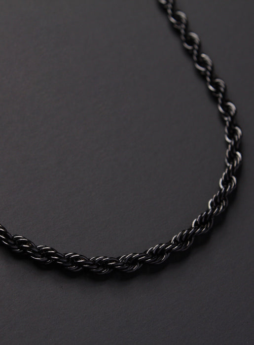 3mm Black Rope necklace Necklaces WE ARE ALL SMITH: Men's Jewelry & Clothing.