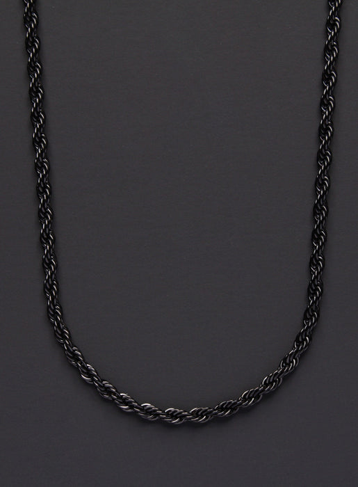 3mm Black Rope necklace Necklaces WE ARE ALL SMITH: Men's Jewelry & Clothing.