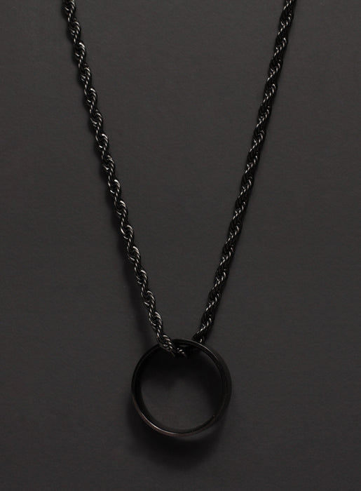 Black ring necklace Jewelry for Men Necklaces WE ARE ALL SMITH: Men's Jewelry & Clothing.