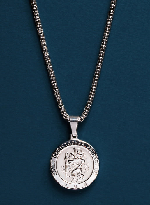 Waterproof Saint Christopher Necklace for Men Necklaces WE ARE ALL SMITH: Men's Jewelry & Clothing.   