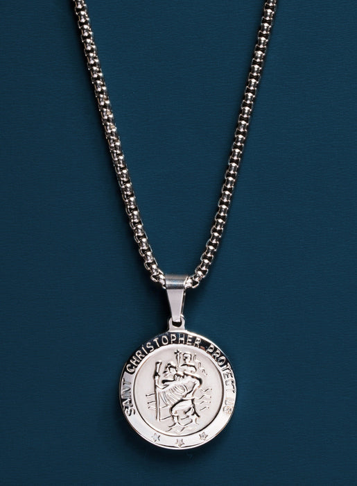 Sweatproof + Waterproof Saint Christopher Necklace Necklaces WE ARE ALL SMITH: Men's Jewelry & Clothing.