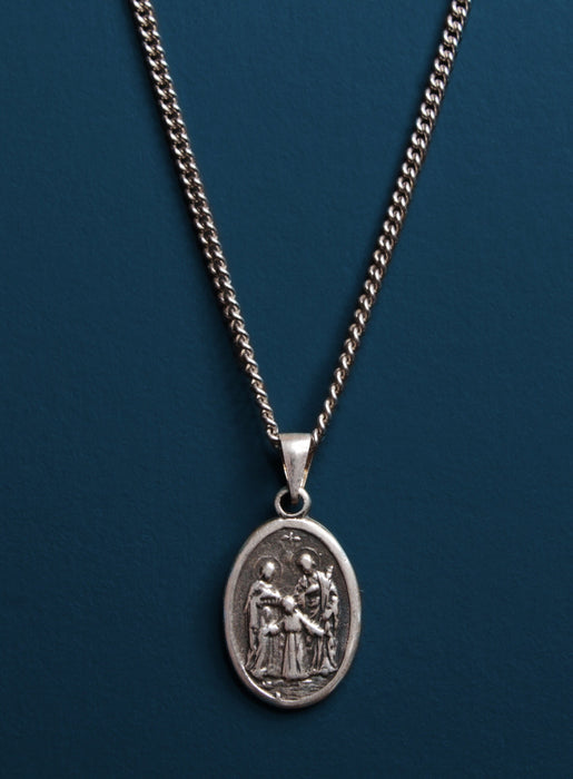 925 Sterling Silver Holy Spirit Oval Medal Necklaces WE ARE ALL SMITH: Men's Jewelry & Clothing.