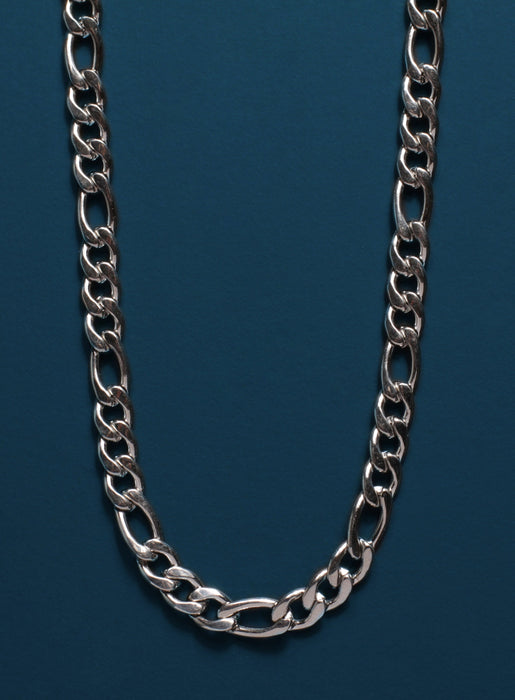 Waterproof Mens Chain Necklace 7mm Figaro Necklace Jewelry WE ARE ALL SMITH: Men's Jewelry & Clothing.   