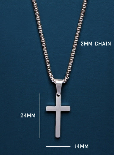 Sweatproof + Waterproof Men's Medium Cross Necklace Necklaces WE ARE ALL SMITH: Men's Jewelry & Clothing.