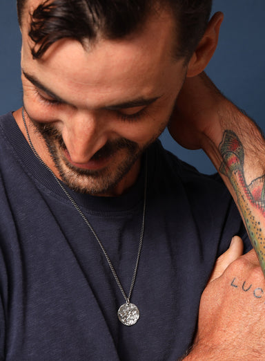 925 Oxidized Sterling Silver Lion Head Necklace Necklaces WE ARE ALL SMITH: Men's Jewelry & Clothing.