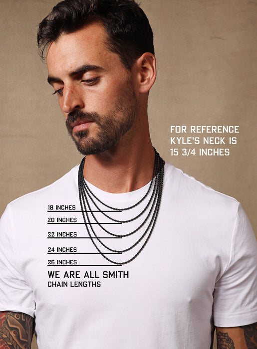 3mm Black Rope necklace Necklaces WE ARE ALL SMITH: Men's Jewelry & Clothing.