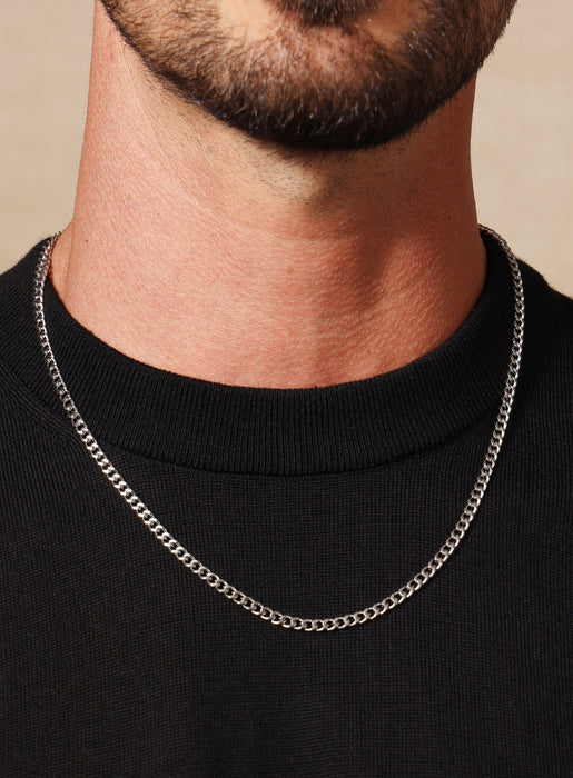 Waterproof Cuban Chain 4mm Necklaces WE ARE ALL SMITH: Men's Jewelry & Clothing.