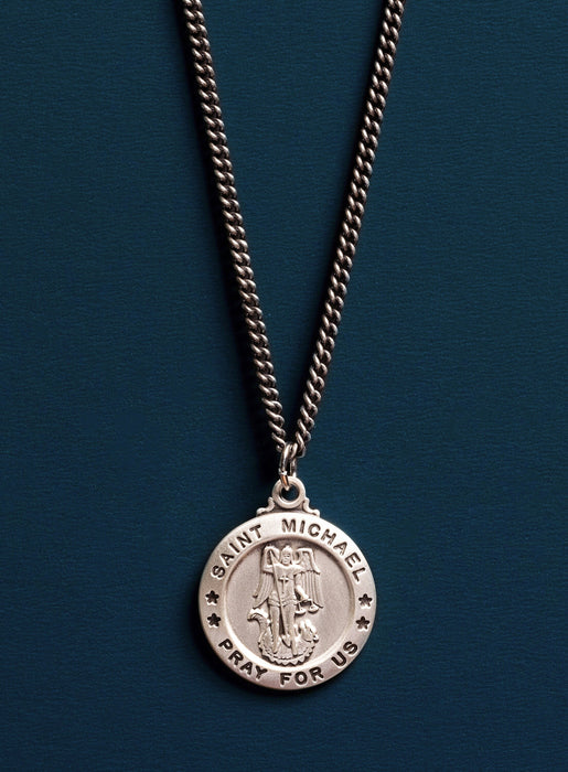 Saint Michael the Archangel Pendant Necklace for Men Necklace WE ARE ALL SMITH: Men's Jewelry & Clothing.