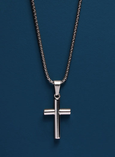 316L Stainless Steel Medium Bamboo Cross Necklace Necklaces WE ARE ALL SMITH: Men's Jewelry & Clothing.   