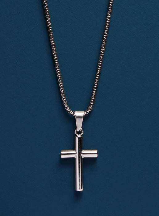 316L Stainless Steel Medium Bamboo Cross Necklace Necklaces WE ARE ALL SMITH: Men's Jewelry & Clothing.