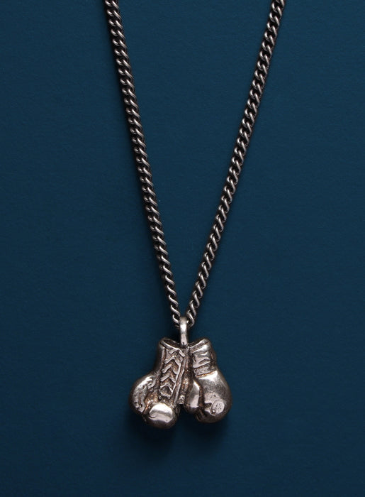 925 Oxidized Sterling Silver Boxing Gloves necklace Necklaces WE ARE ALL SMITH: Men's Jewelry & Clothing.