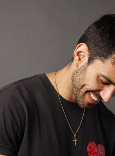 Men's Gold Cross Necklace Chain 14k Gold Filled Chain Necklaces WE ARE ALL SMITH: Men's Jewelry & Clothing.