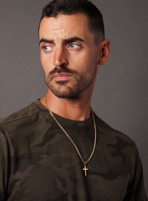 Cuban Chain Gold Cross Necklace for Men Necklaces WE ARE ALL SMITH: Men's Jewelry & Clothing.
