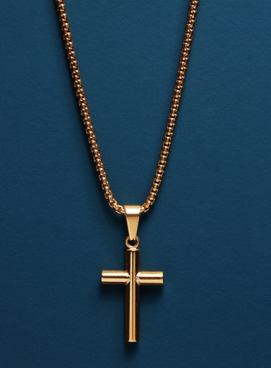 Men's Bamboo Gold Cross Pendant Necklace Necklaces WE ARE ALL SMITH: Men's Jewelry & Clothing.