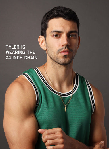 Gold Cross Cuban Chain For Men Necklaces WE ARE ALL SMITH: Men's Jewelry & Clothing.