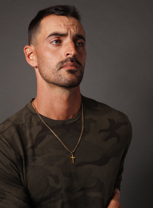 Cuban Chain Gold Cross Necklace for Men Necklaces WE ARE ALL SMITH: Men's Jewelry & Clothing.
