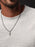 Small Sterling Silver Bevel Cross Pendant Necklace for Men Jewelry WE ARE ALL SMITH   