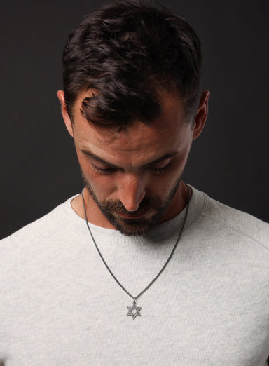 Star of David Sterling Silver Pendant Necklace Jewelry WE ARE ALL SMITH
